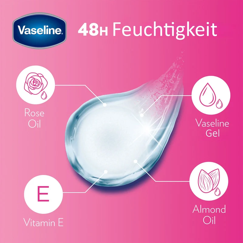Vaseline Lip Therapy Rosy, Getönter Lippenbalsam, Lippenstift mit Mandel und Rosenöl