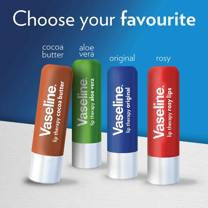Vaseline Lip Therapy das Original, Pflegender Lippenbalsam, Lippenstift mit Vitamin E und Vaselinegel