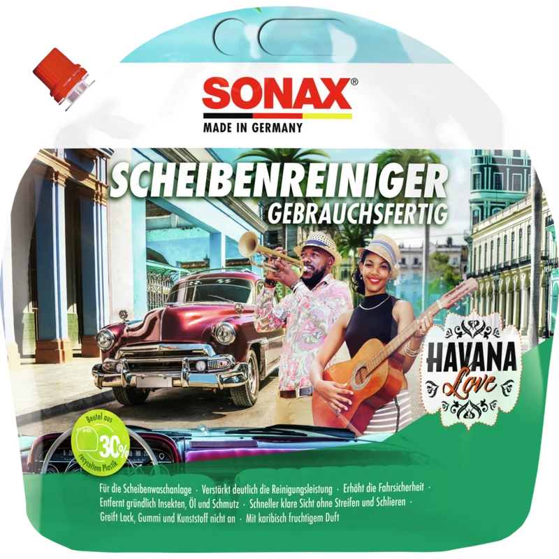 SONAX ScheibenReiniger gebrauchsfertig Havana Love | Beutel (3 l)