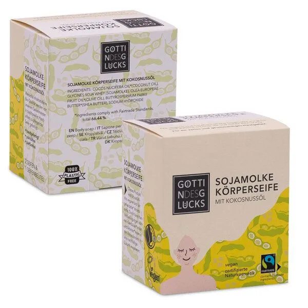 Göttin des Glücks Körperseife Sojamolke "Kokos" 2 x 80 g