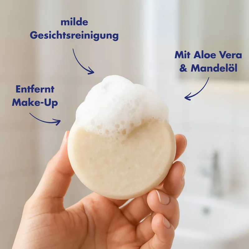 FUTURE STORIES Fester Gesichtsreiniger "Aloe Vera & Mandel" 50 g
