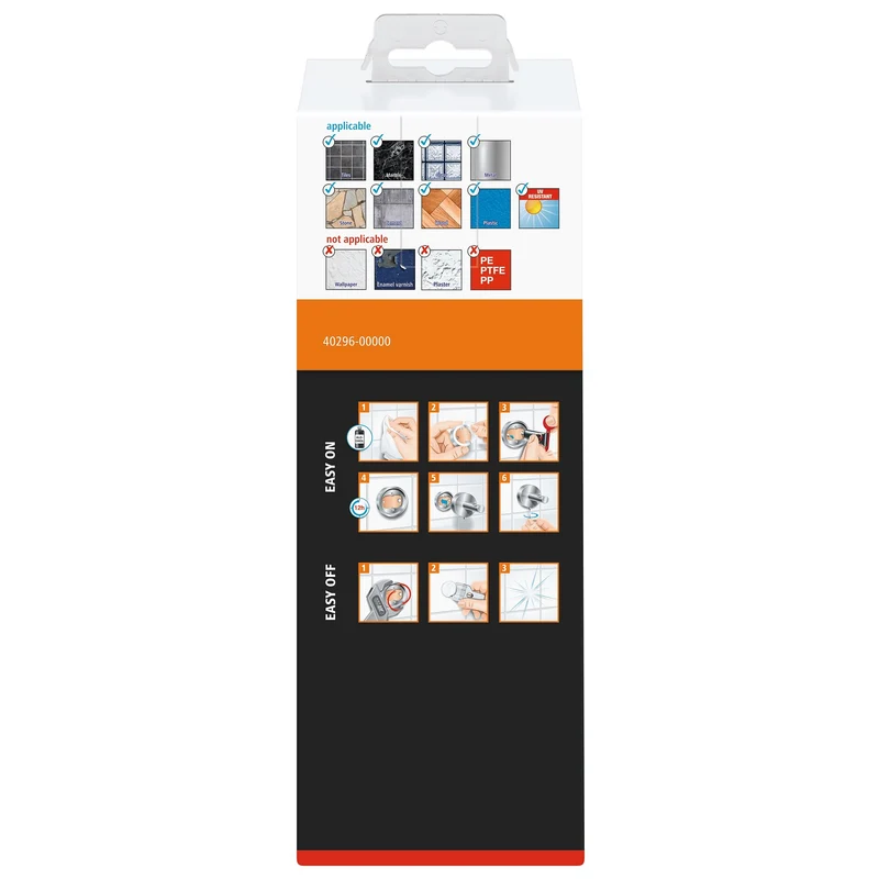 tesa Luup Seifenspender (175ml), verchromt, inkl. Klebelösung | 1 Stück