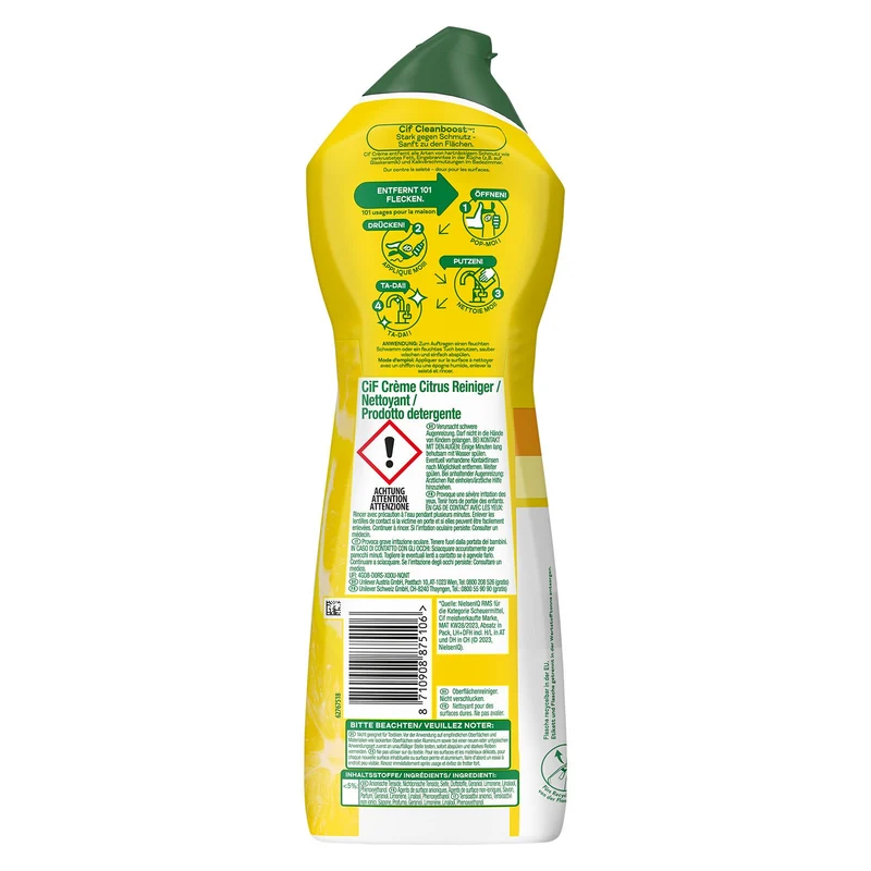 Cif Crème Citrus, Scheuermilch Citrus Reiniger