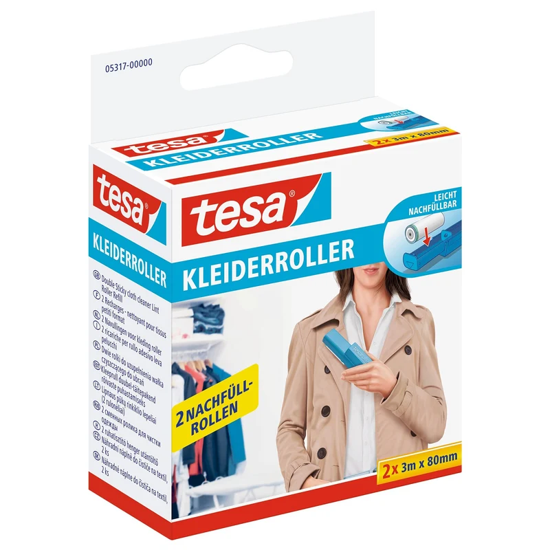tesa Lint Remover Clothing Refill, 2× Nachfüllung | 1 Stück