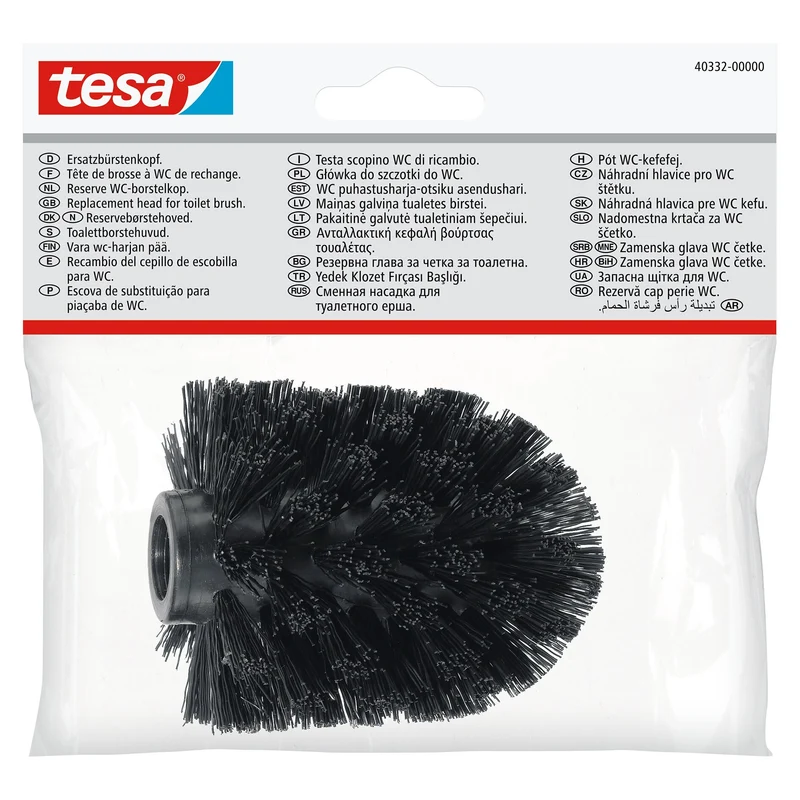 tesa Ersatzkopf für Toilettenbürste Schwarz, Deluxxe, Exxclusiv, Elegaant, Esteetic, Exxcellent, Nooblesse, Ekkro, Hukk, Klaam, Loxx, Luup, Moon oder Smooz | 1 Stück