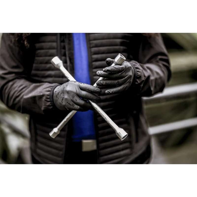 NITRAS TOUGH GRIP LIGHT, Nitril-Einmalhandschuhe, schwarz