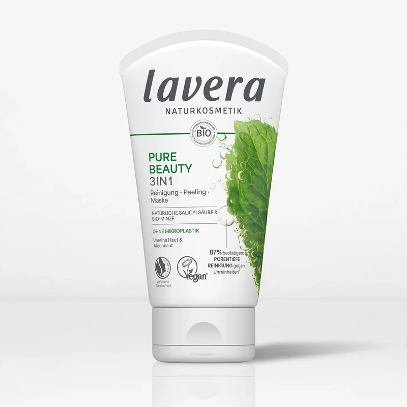 lavera Pure Beauty 3in1 Reinigung Peeling Maske 125ml