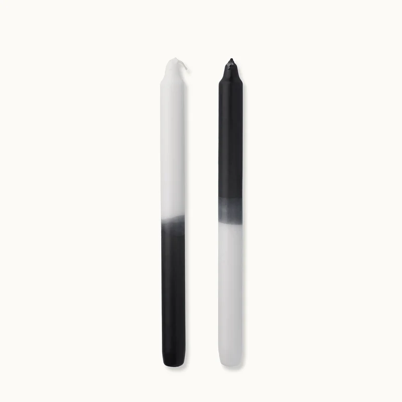 by Vivi Dip Dye Kerze "Black & White"