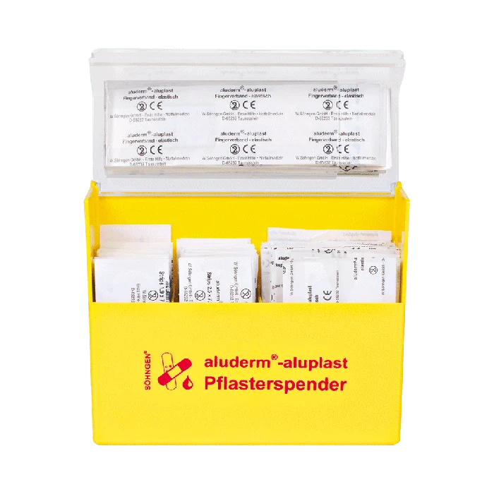 Pflasterspender gelb aluderm®-aluplast gefüllt | Packung (1 Stück)