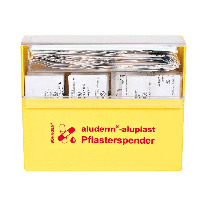 Pflasterspender gelb aluderm®-aluplast gefüllt | Packung (1 Stück)