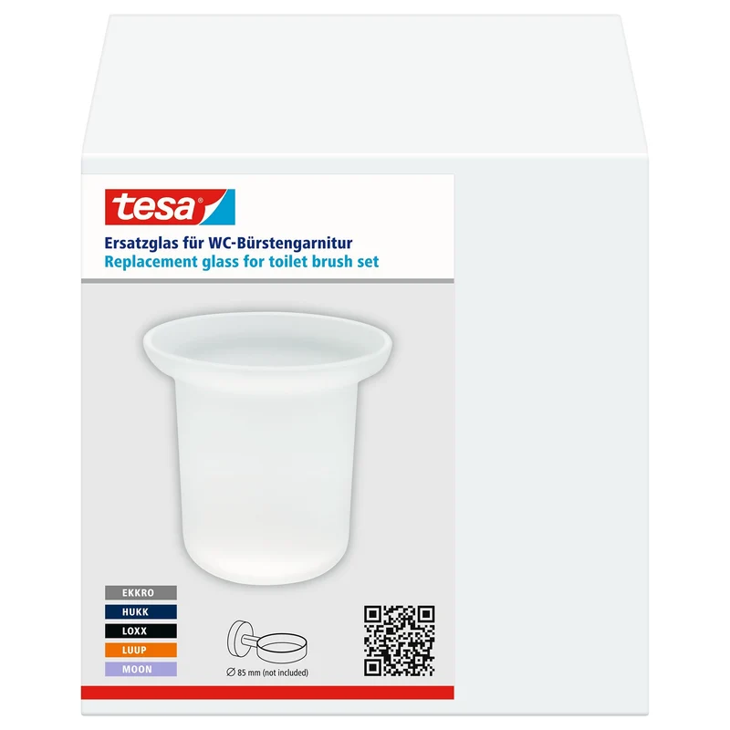 tesa Ersatzglas für Toilettenbürste Ekkro, Hukk, Loxx, Luup und Moon | 1 Stück