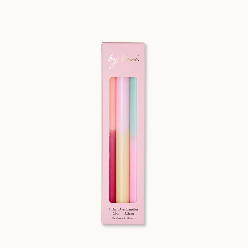 by Vivi Dip Dye Kerzen Set 3-teilig - lang
