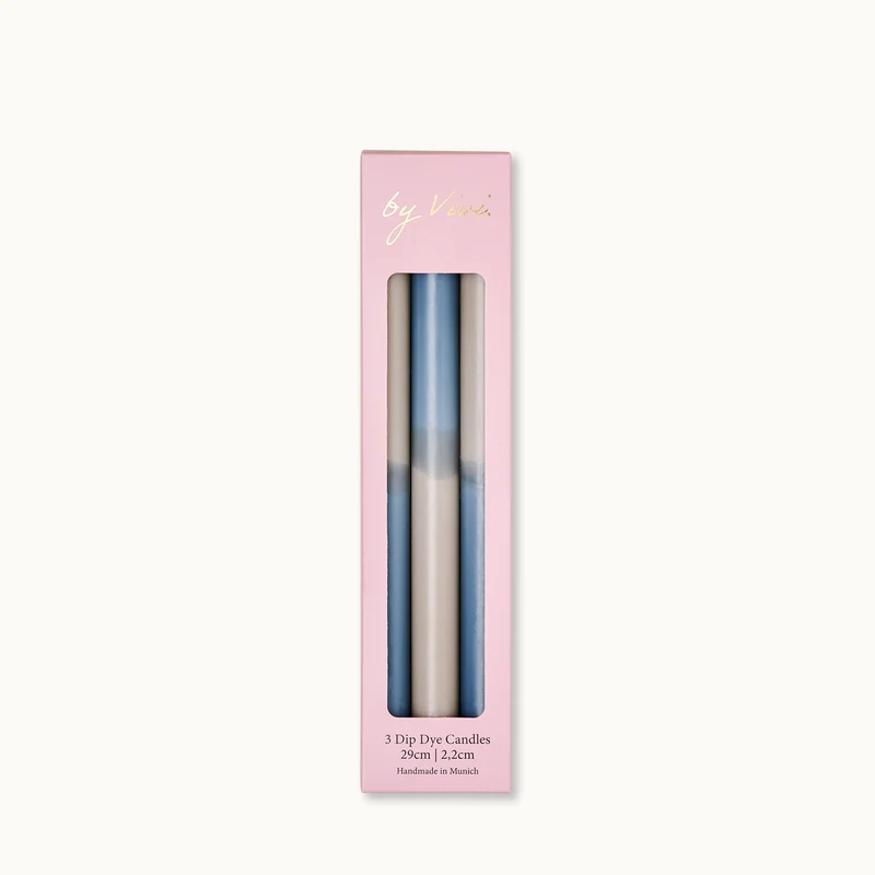 by Vivi Dip Dye Kerzen Set 3-teilig - lang