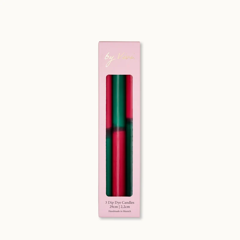 by Vivi Dip Dye Kerzen Set 3-teilig - lang