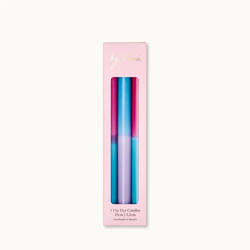 by Vivi Dip Dye Kerzen Set 3-teilig - lang