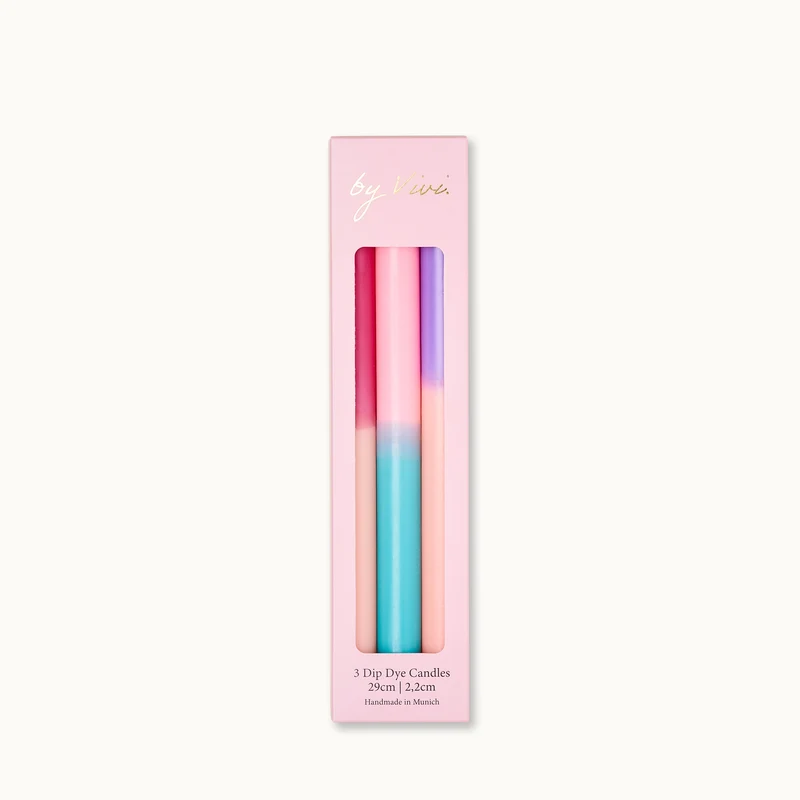 by Vivi Dip Dye Kerzen Set 3-teilig - lang