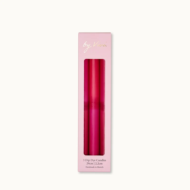 by Vivi Dip Dye Kerzen Set 3-teilig - lang