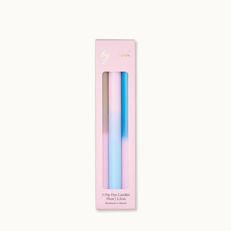 by Vivi Dip Dye Kerzen Set 3-teilig - lang