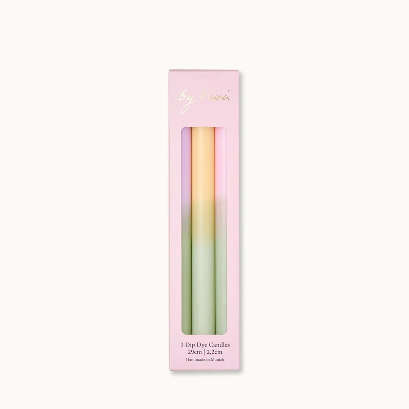 by Vivi Dip Dye Kerzen Set 3-teilig - lang