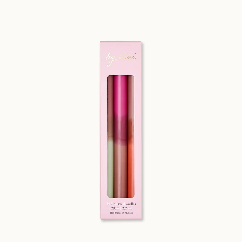 by Vivi Dip Dye Kerzen Set 3-teilig - lang