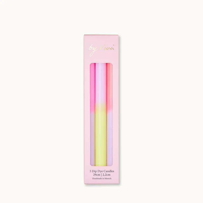 by Vivi Dip Dye Kerzen Set 3-teilig - lang