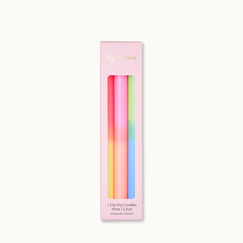 by Vivi Dip Dye Kerzen Set 3-teilig - lang