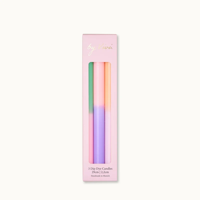 by Vivi Dip Dye Kerzen Set 3-teilig - lang