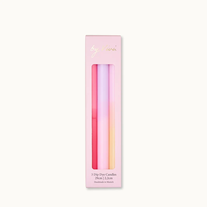 by Vivi Dip Dye Kerzen Set 3-teilig - lang