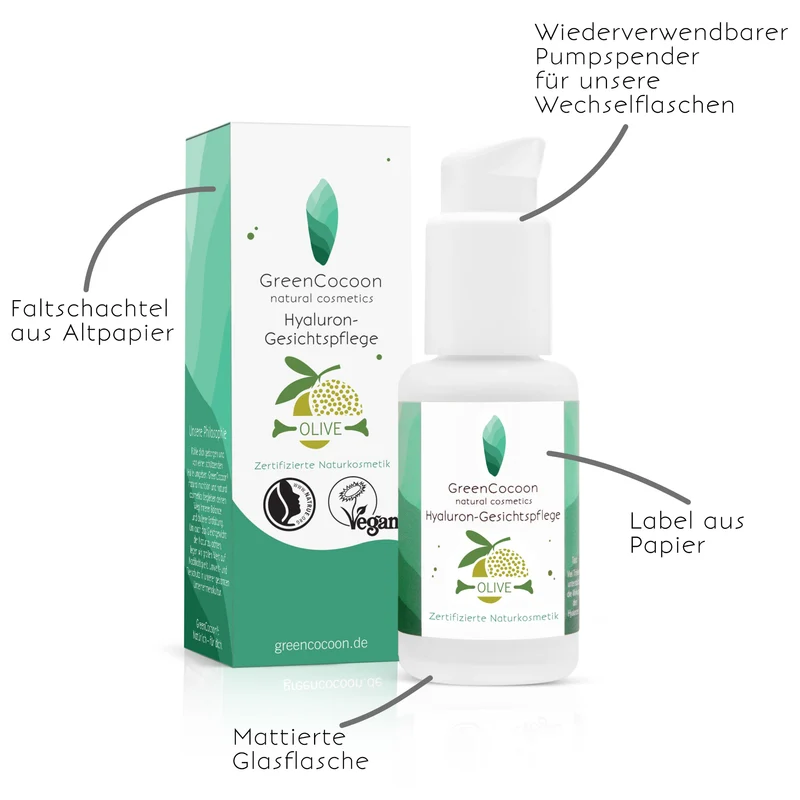 GreenCocoon Hyaluron Gesichtspflege "Olive" 50 ml