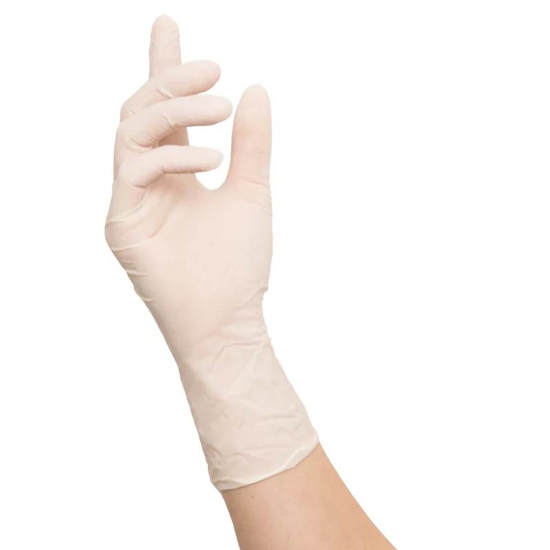 NITRAS IDEAL CARE, Latex-Einmalhandschuhe, weiß