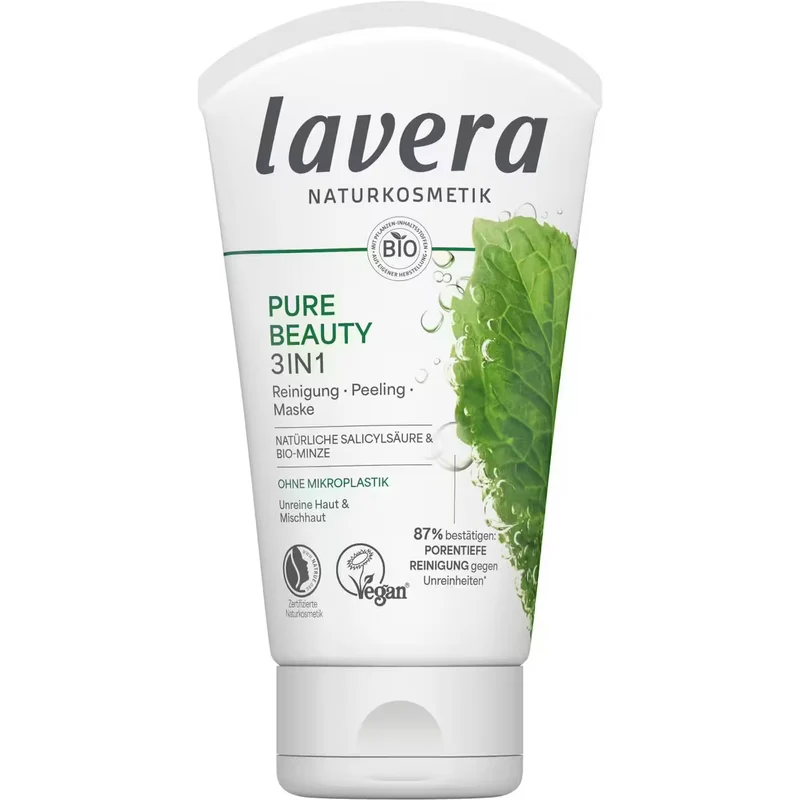 lavera 3in1 Reinigung Peeling Maske "Pure Beauty" 125 ml