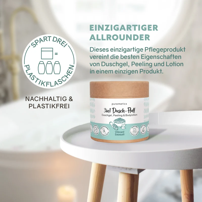 puremetics 3in1 Dusch-Fluff "Vibrant Seasalt" 250 g