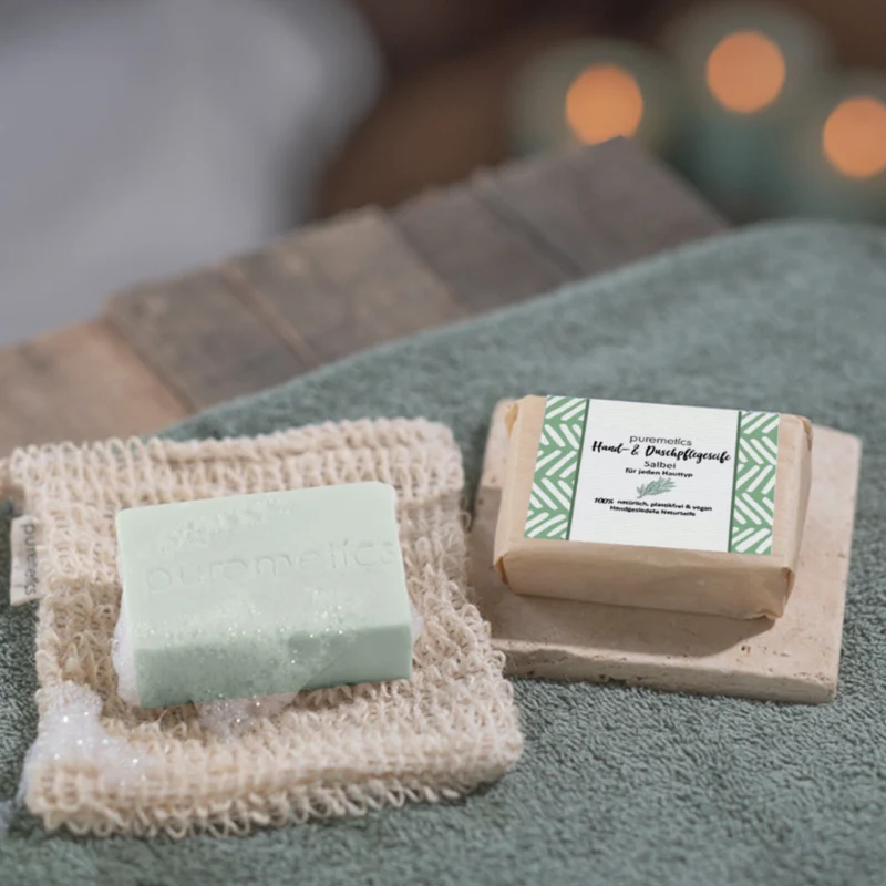 puremetics Hand - und Duschpflegeseife "Salbei" 50 g