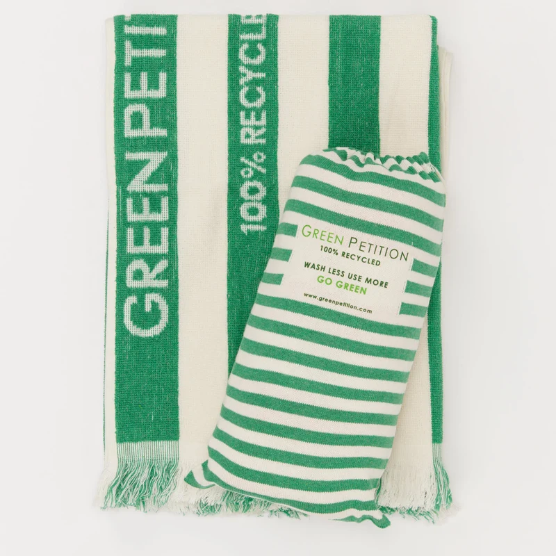 Espadrij l´originale Handtuch "DELMORE FIT TOWEL - Green Petition" KLEIN