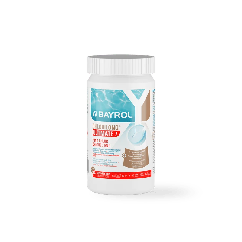 BAYROL Chlorilong® ULTIMATE7 Zwei-Phasen Chlortabletten mit 7 Funktionen