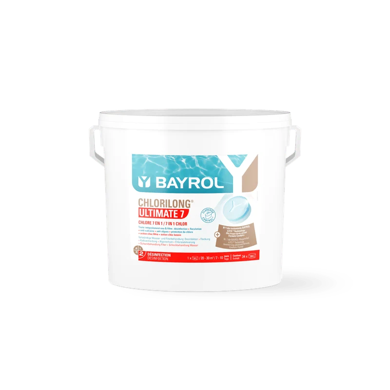 BAYROL Chlorilong® ULTIMATE7 Zwei-Phasen Chlortabletten mit 7 Funktionen