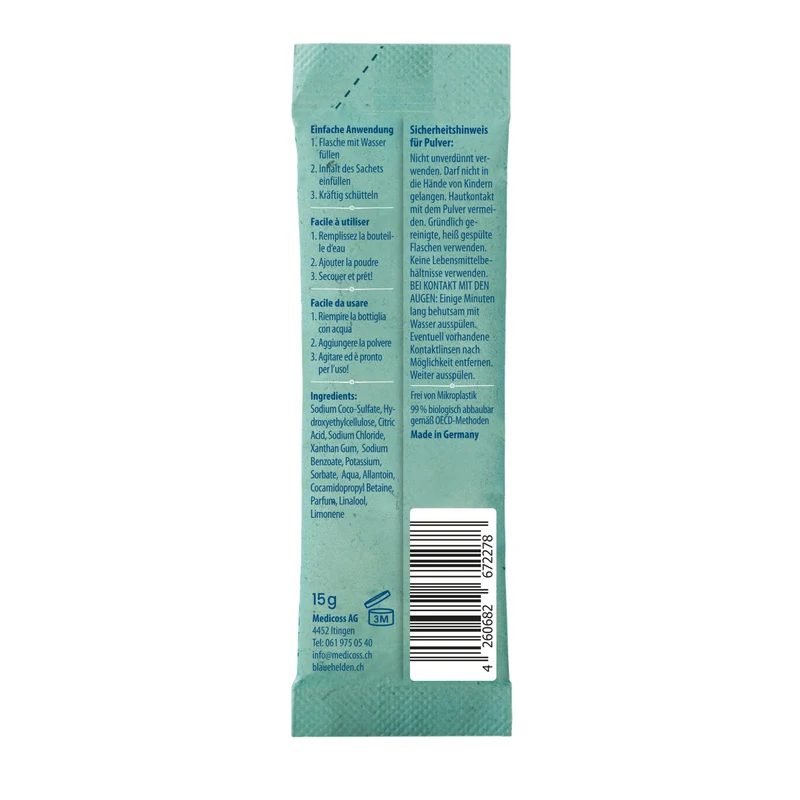 Blaue Helden Duschgel Nachfüllpulver "Feige & Bergamotte" 15 g
