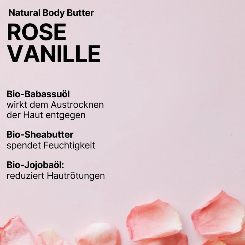 truemorrow Natural Body Butter "Rose-Vanille" 45 g