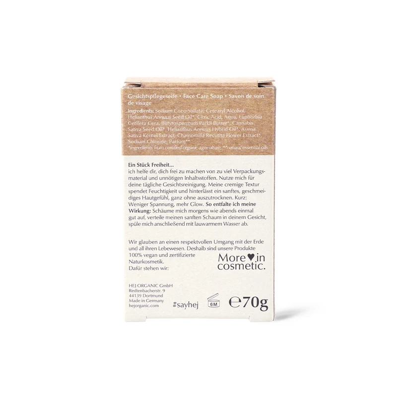 HEJ ORGANIC Sensitive Gesichtspflegeseife