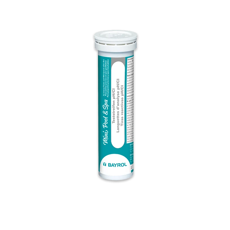 BAYROL Mini Pool & Spa Teststreifen pH/Cl prüft Wasserparameter schnell und einfach | Dose (25 Streifen)