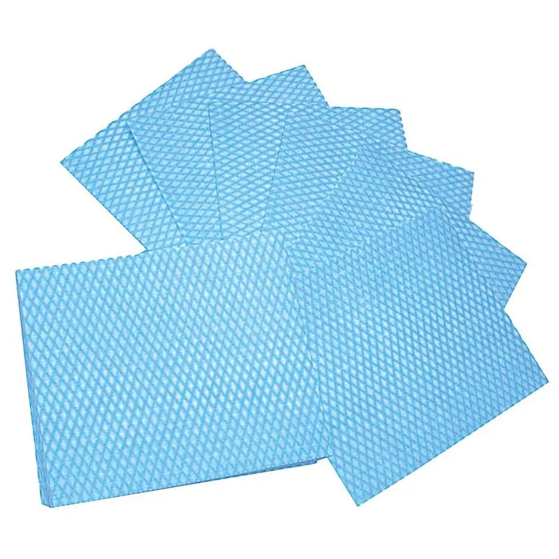 Mehrzwecktücher 32x38 cm, Polyester/Viskose, blau/weiß | Packung (50 Stück)