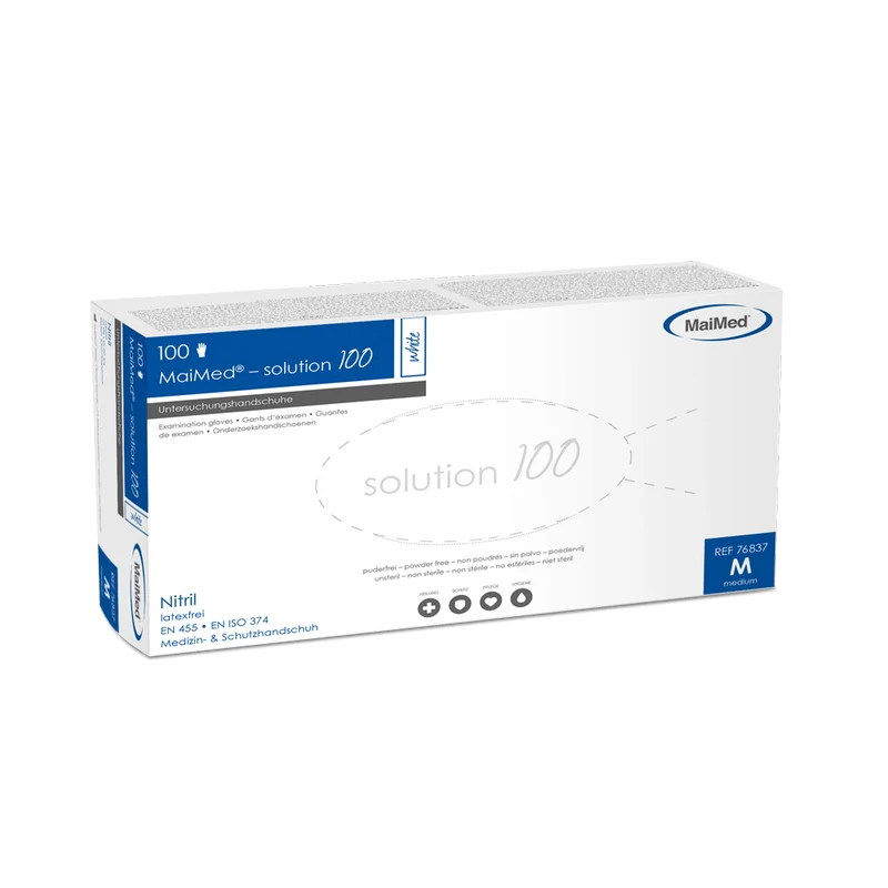 MaiMed-solution100 white unsteril, pf Latexfreier Handschuh, weiß, 100St./Box