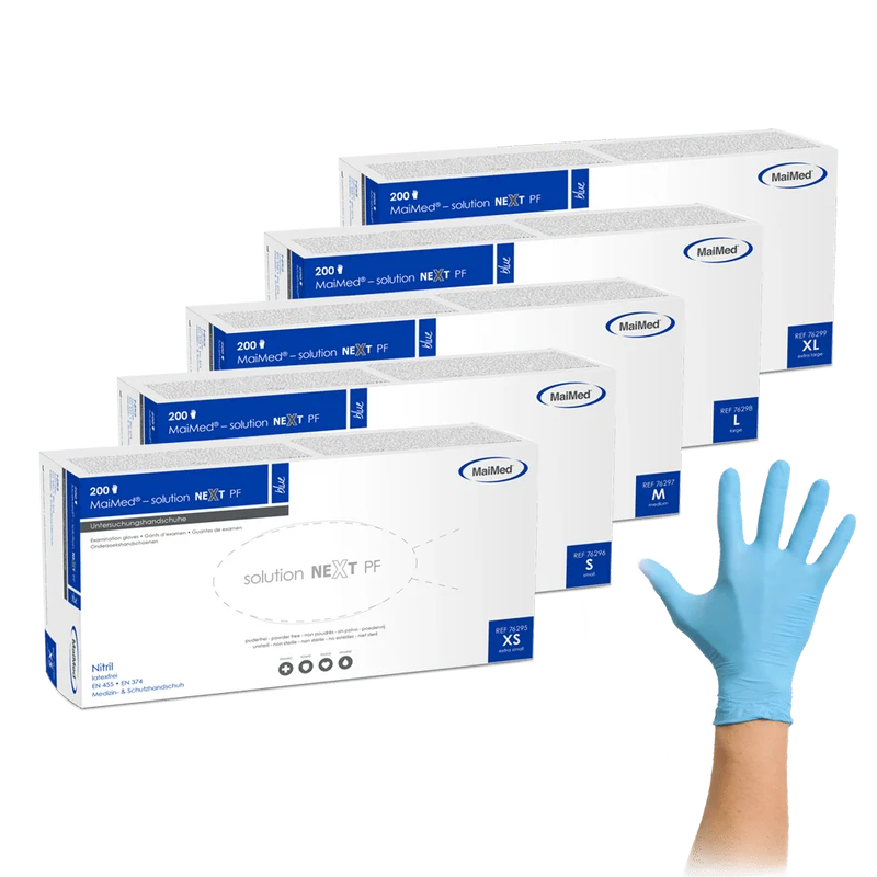 MaiMed-solution next blue Nitril-Handschuhe unsteril, Latexfrei zu 200 St./Box