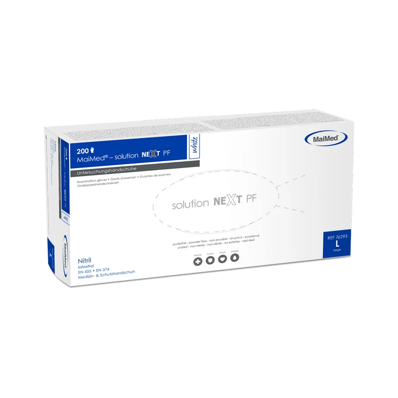 MaiMed-solution next white Nitril-Handschuhe unsteril, Latexfrei zu 200 St./Box
