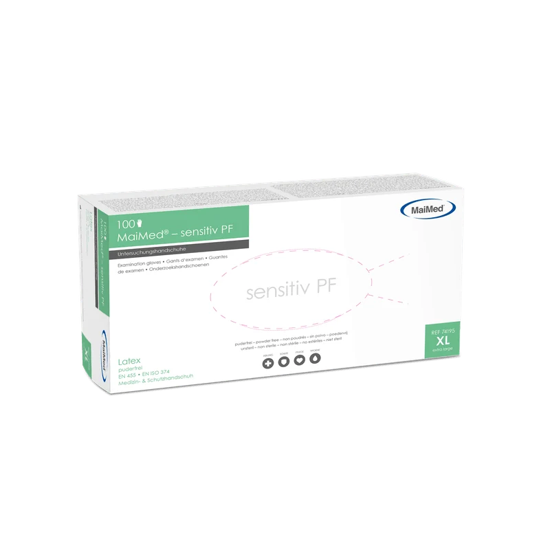 MaiMed-sensitiv Latex-Untersuchungshandschuhe unsteril, puderfrei zu 100 St./Box