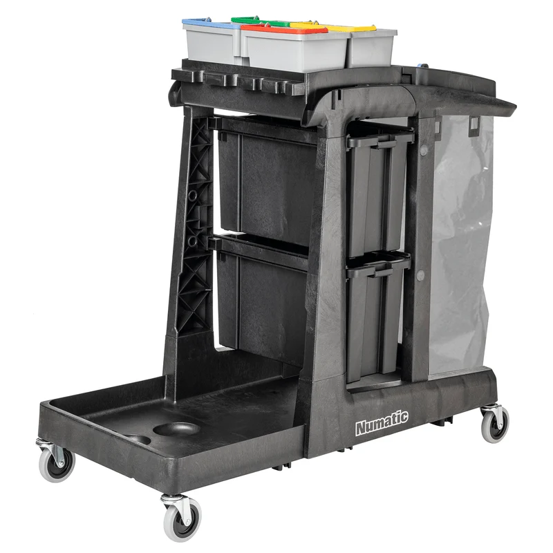 Numatic Reinigungswagen EcoMatic EM5 inkl. 4 x 5 Liter Eimer (ohne Pressenset) | Packung (1 Stück)