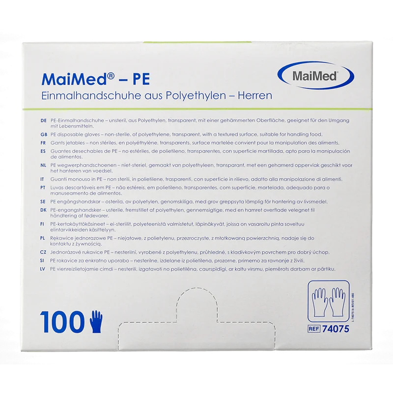 MaiMed-PE Einmalhandschuhe aus PE unsteril zu 100 St./Box