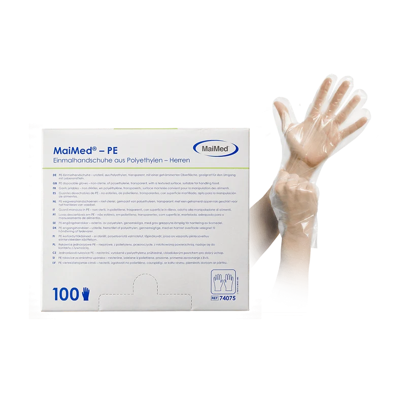 MaiMed-PE Einmalhandschuhe aus PE unsteril zu 100 St./Box