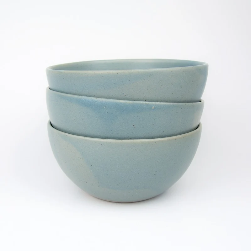 atisan Steingut Schüssel "Badai" stein-blau