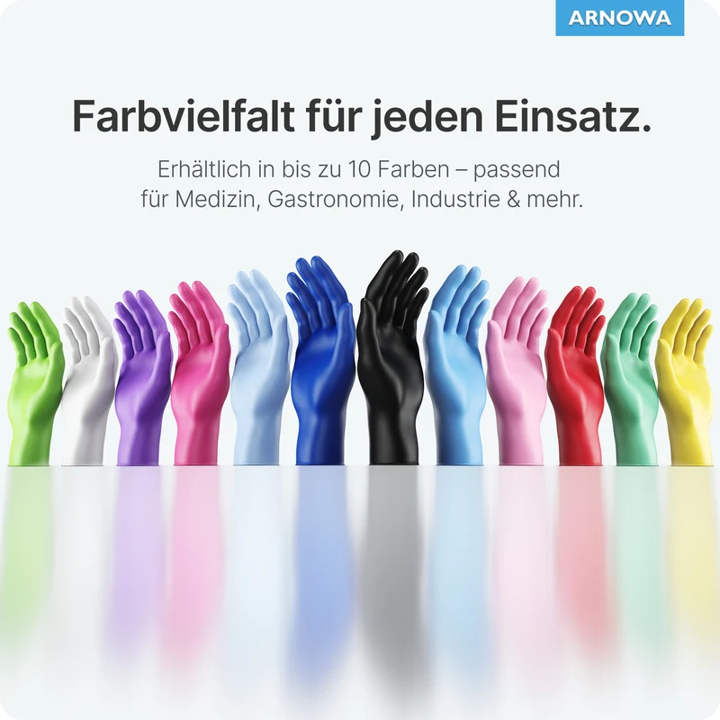 ARNOMED NITRIL WHITE Reißfeste Einmalhandschuhe aus Nitril in Weiß